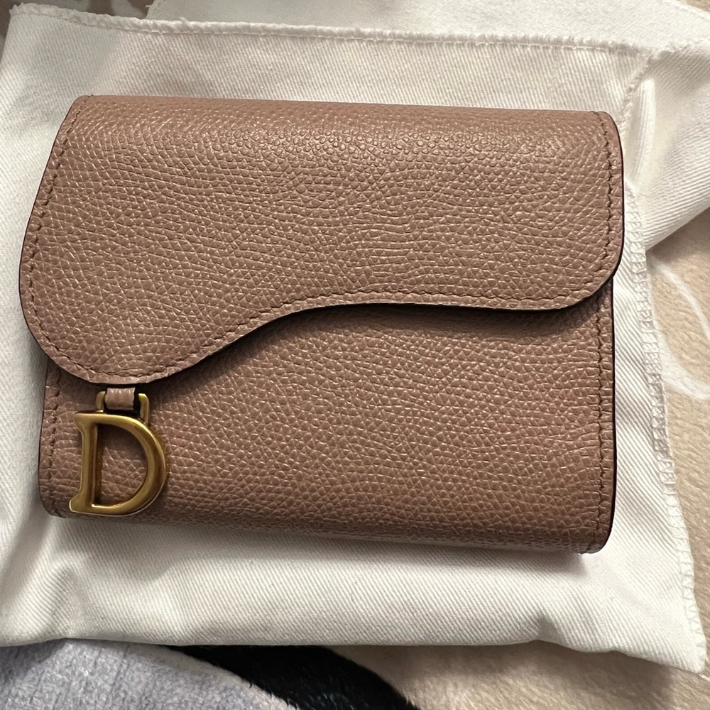 SOLD Dior Lotus Saddle Wallet (in Blush)